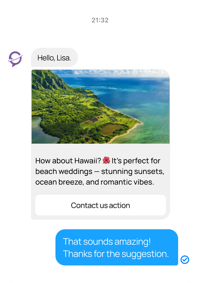 Chat interface showing student conversation